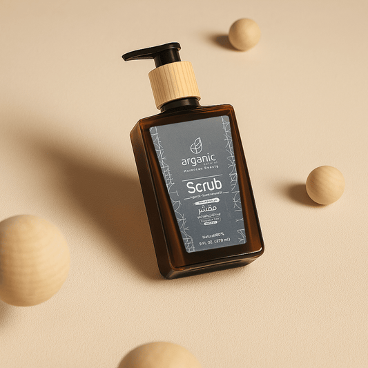 مقشر المناطق الحساسة بزيت الأرجان واللوز الحلو